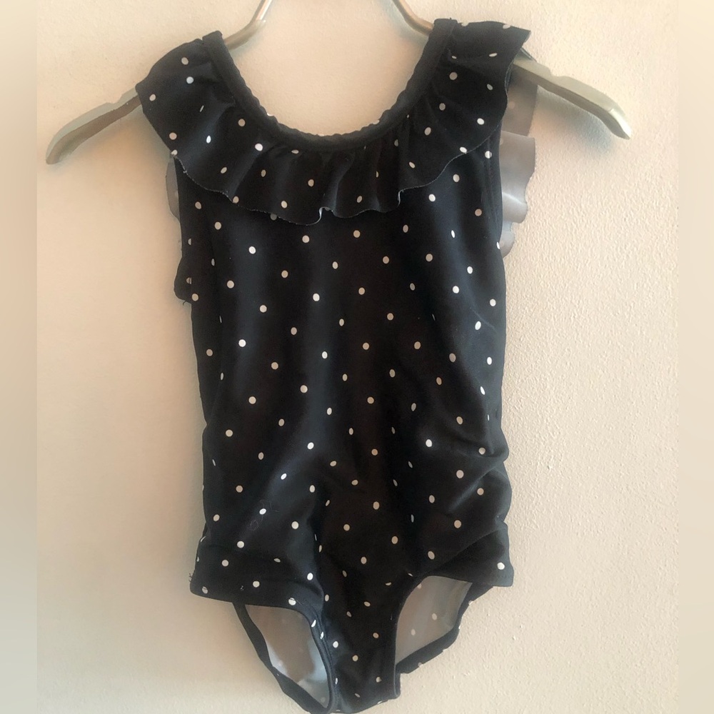 Ruffled Polka Dot one piece bathing suit 12M